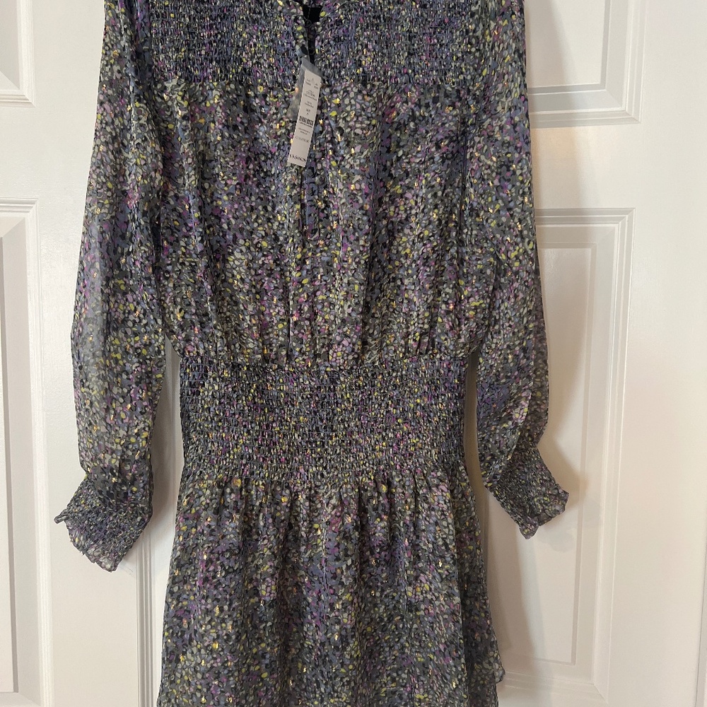 NWT White House Black Market Smocked Blouson Dress